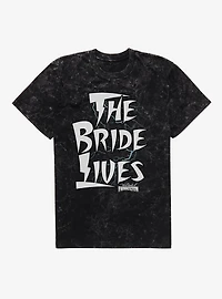 Bride Of Frankenstein The Bride Lives Mineral Wash T-Shirt