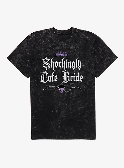 Bride Of Frankenstein Shockingly Cute Bride Mineral Wash T-Shirt