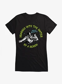 Creature From The Black Lagoon Dragged Into The Water Girls T-Shirt