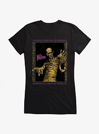 Universal Monsters The Mummy Ancient Rites Must Be Performed Girls T-Shirt