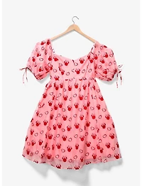 Disney Minnie Mouse Sweetheart Pink Puff-Sleeved Plus Dress — BoxLunch Exclusive