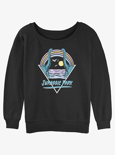 Jurassic Park Beachasaurus Girls Slouchy Sweatshirt