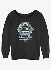 Jurassic Park Beachasaurus Girls Slouchy Sweatshirt