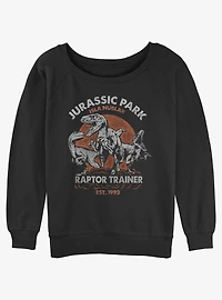 Jurassic Park Raptor Trainer Girls Slouchy Sweatshirt