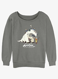 Avatar: The Last Airbender Avatar Gang Girls Slouchy Sweatshirt