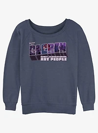 Invader ZIM Blorch Home Of The Rat People Girls Slouchy Sweatshirt