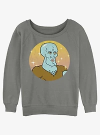 Spongebob Squarepants Squidward Feeling Handsome Girls Slouchy Sweatshirt