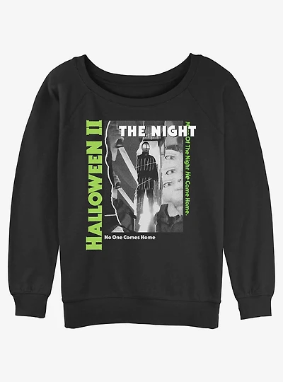 Halloween II Nightmare Poster Girls Slouchy Sweatshirt