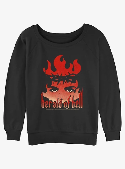 Chilling Adventures of Sabrina Herlad Of Hell Girls Slouchy Sweatshirt