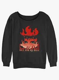 Chilling Adventures of Sabrina Herlad Of Hell Girls Slouchy Sweatshirt