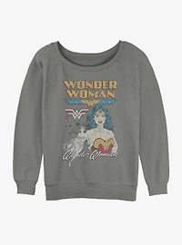 DC Wonder Woman Vintage Wonder Girls Slouchy Sweatshirt