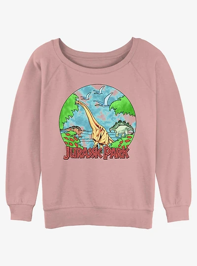 Jurassic Park Jurassic Life Girls Slouchy Sweatshirt