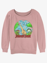 Jurassic Park Jurassic Life Girls Slouchy Sweatshirt