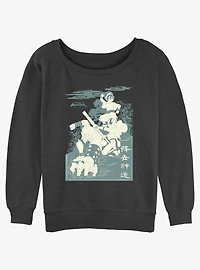 Avatar: The Last Airbender Earth Stances Girls Slouchy Sweatshirt