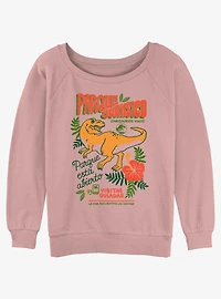Jurassic Park Vacation Dinos Girls Slouchy Sweatshirt