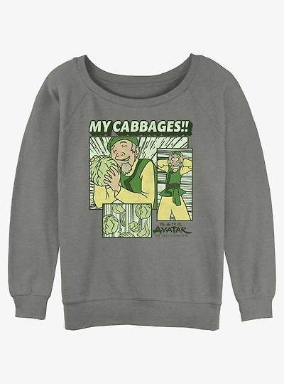 Avatar: The Last Airbender My Cabbages Girls Slouchy Sweatshirt