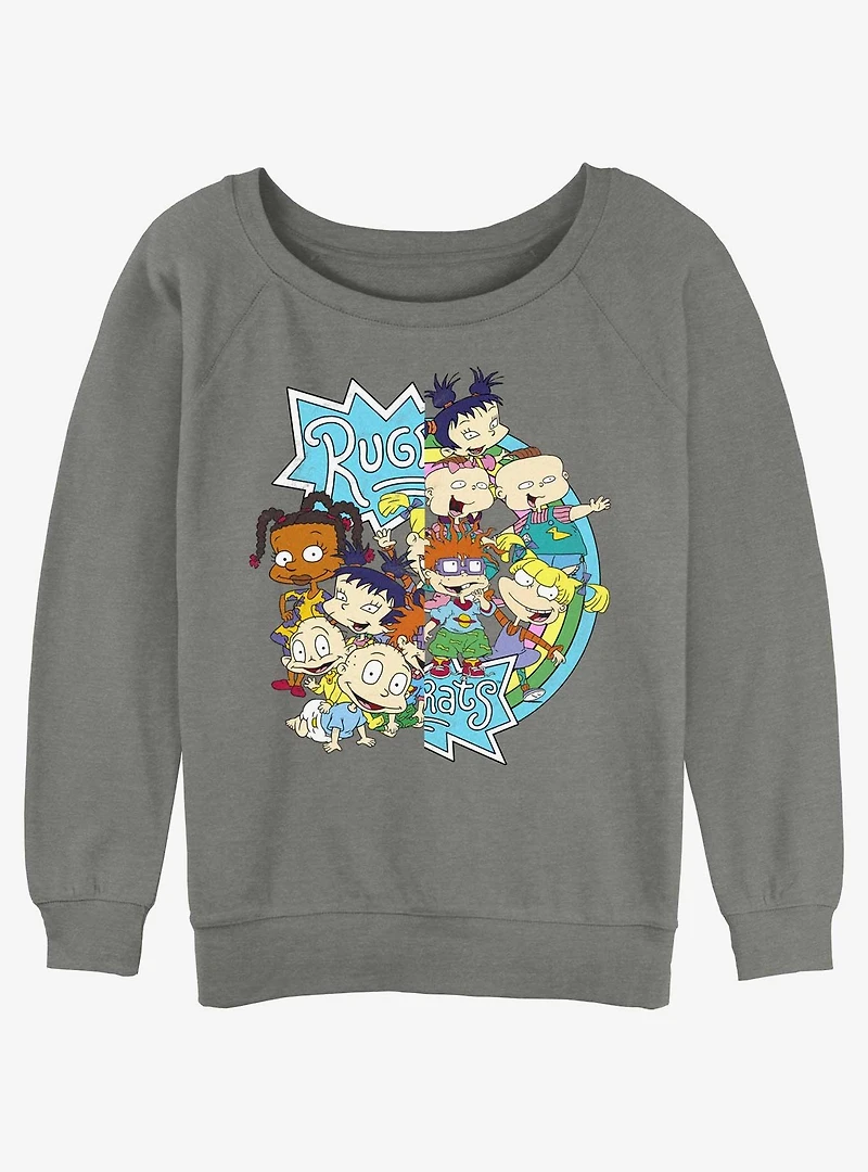 Rugrats Baby Gang Girls Slouchy Sweatshirt