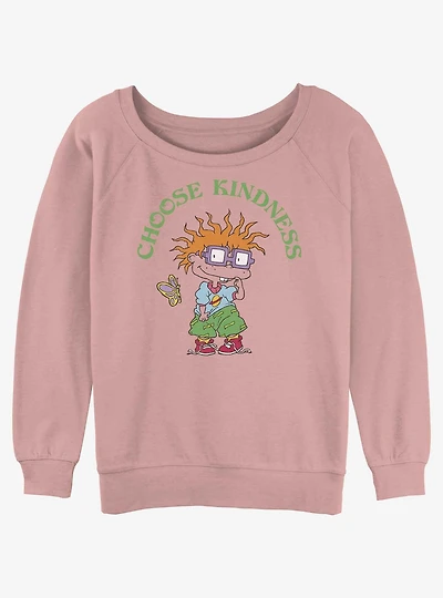 Rugrats Chuckie Choose Kindness Girls Slouchy Sweatshirt