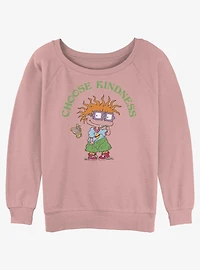 Rugrats Chuckie Choose Kindness Girls Slouchy Sweatshirt