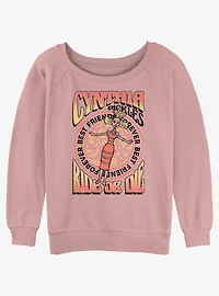 Rugrats Cynthia Ride Or Die Girls Slouchy Sweatshirt