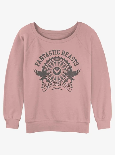 Fantastic Beasts and Where to Find Them Fantastic Crest Girls Slouchy Sweatshirt