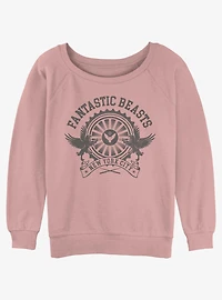 Fantastic Beasts and Where to Find Them Fantastic Crest Girls Slouchy Sweatshirt