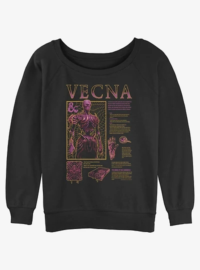 Dungeons & Dragons Vecna Schematic Girls Slouchy Sweatshirt