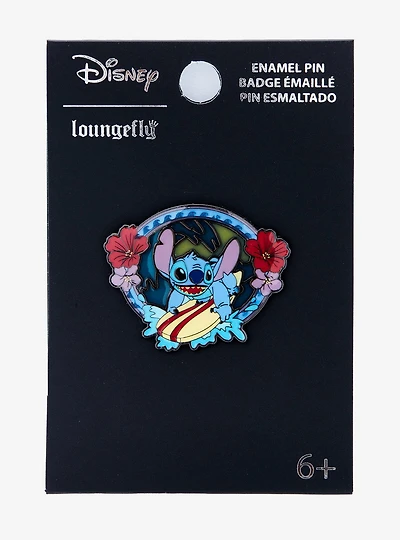Loungefly Disney Stitch Surfing Enamel Pin