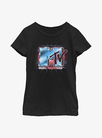 MTV Retro Tech Grid Logo Youth Girls T-Shirt