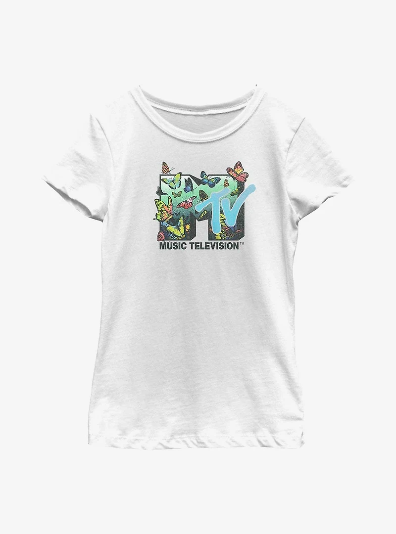 MTV Butterflies Logo Youth Girls T-Shirt