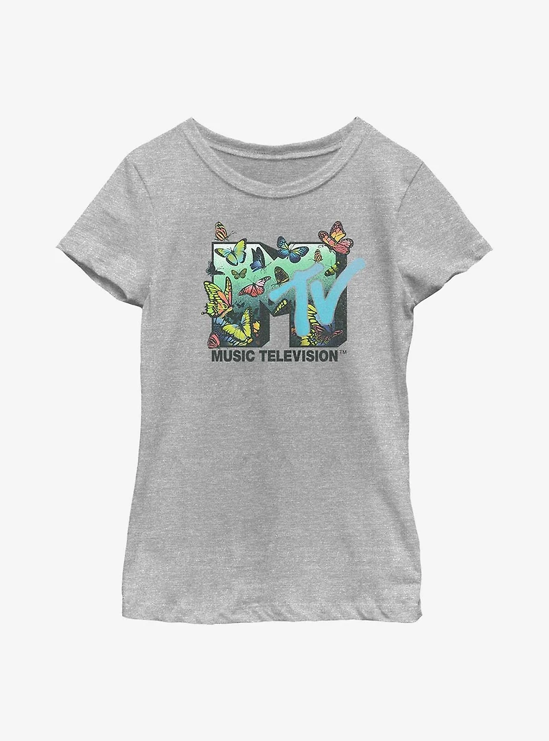 MTV Butterflies Logo Youth Girls T-Shirt