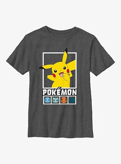 Pokemon Battle Lineup Pikachu, Squirtle, Bulbasaur, Charmander