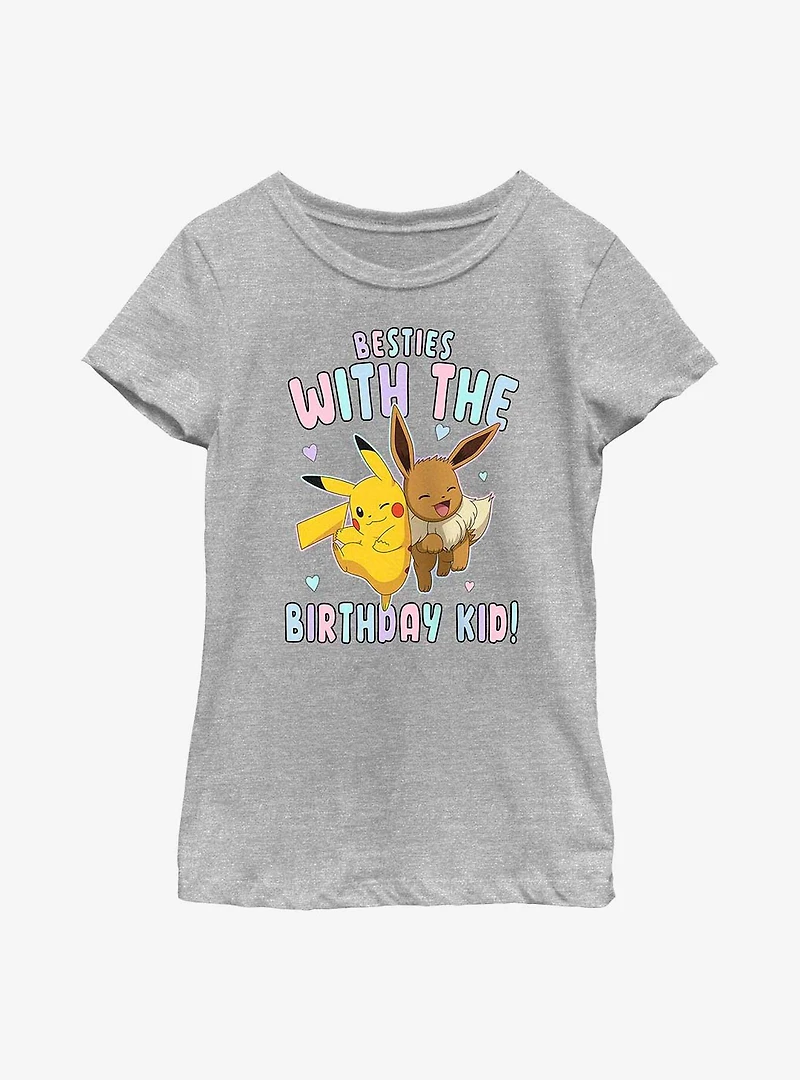 Pokemon Besties Birthday Youth Girls T-Shirt