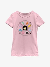 Pokemon Eevee Evolution Tarot Card Youth Girls T-Shirt