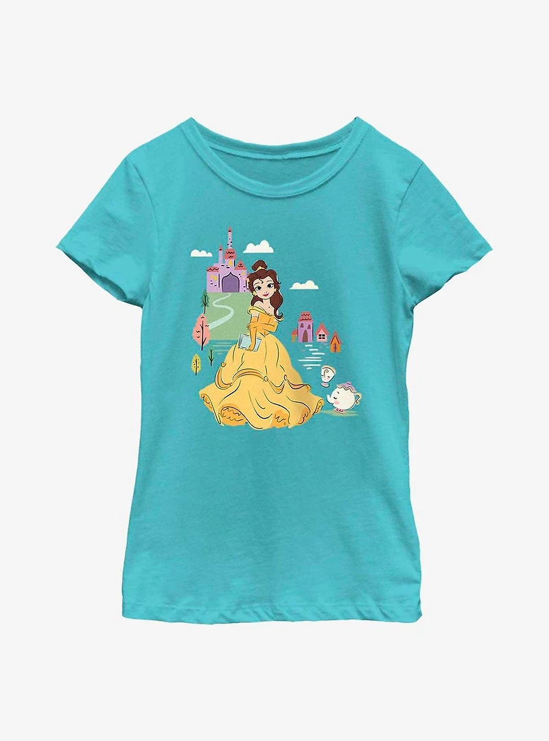 Disney Beauty And The Beast Belle Cartoon Group Youth Girls T-Shirt