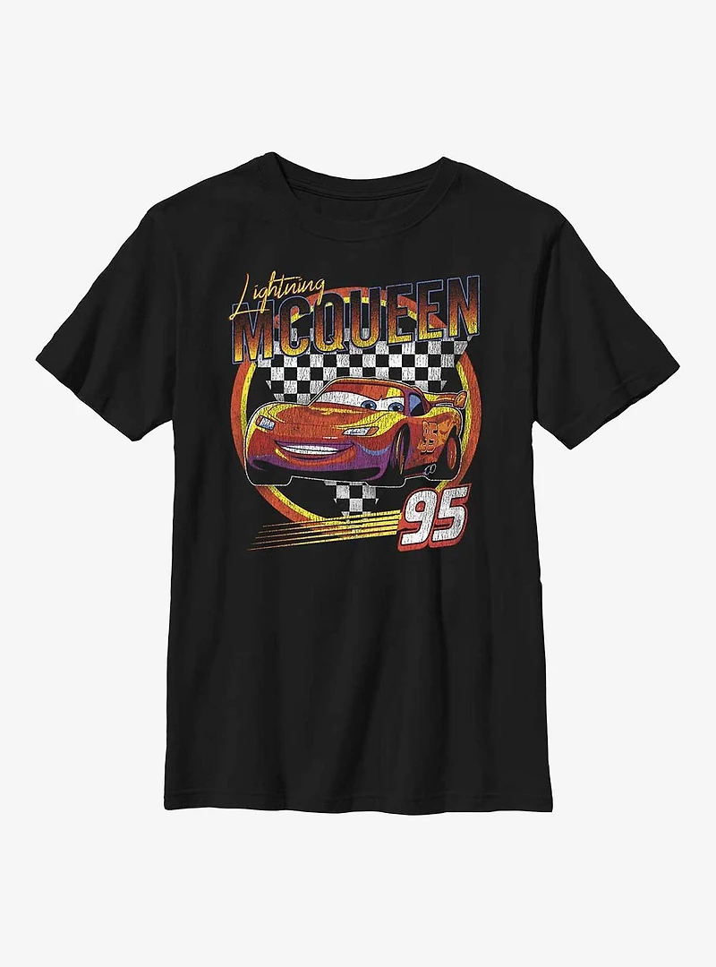 Disney Pixar Cars Lightning McQueen Vintage Race Youth T-Shirt