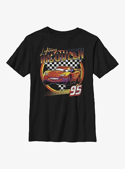 Disney Pixar Cars Lightning McQueen Vintage Race Youth T-Shirt
