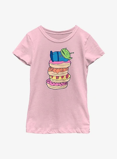 Disney Pixar Toy Story Alien Donut Stack Youth Girls T-Shirt