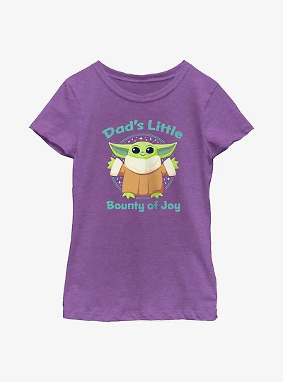 Star Wars The Mandalorian Father's Day Grogu Bounty of Joy Youth Girls T-Shirt
