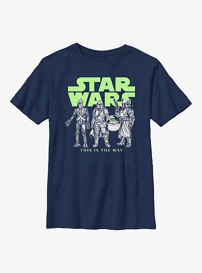 Star Wars The Mandalorian Logo Lineup Youth T-Shirt