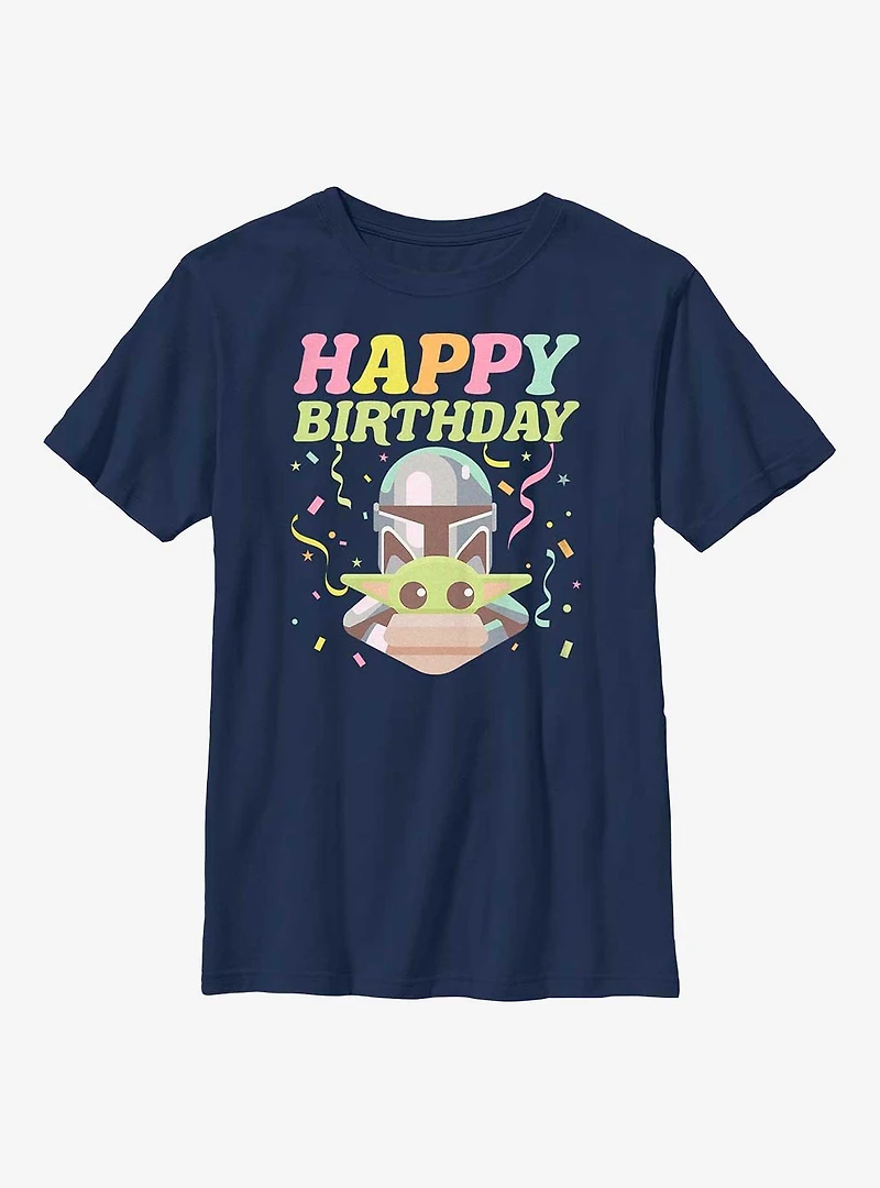 Star Wars The Mandalorian Happy Birthday Youth T-Shirt