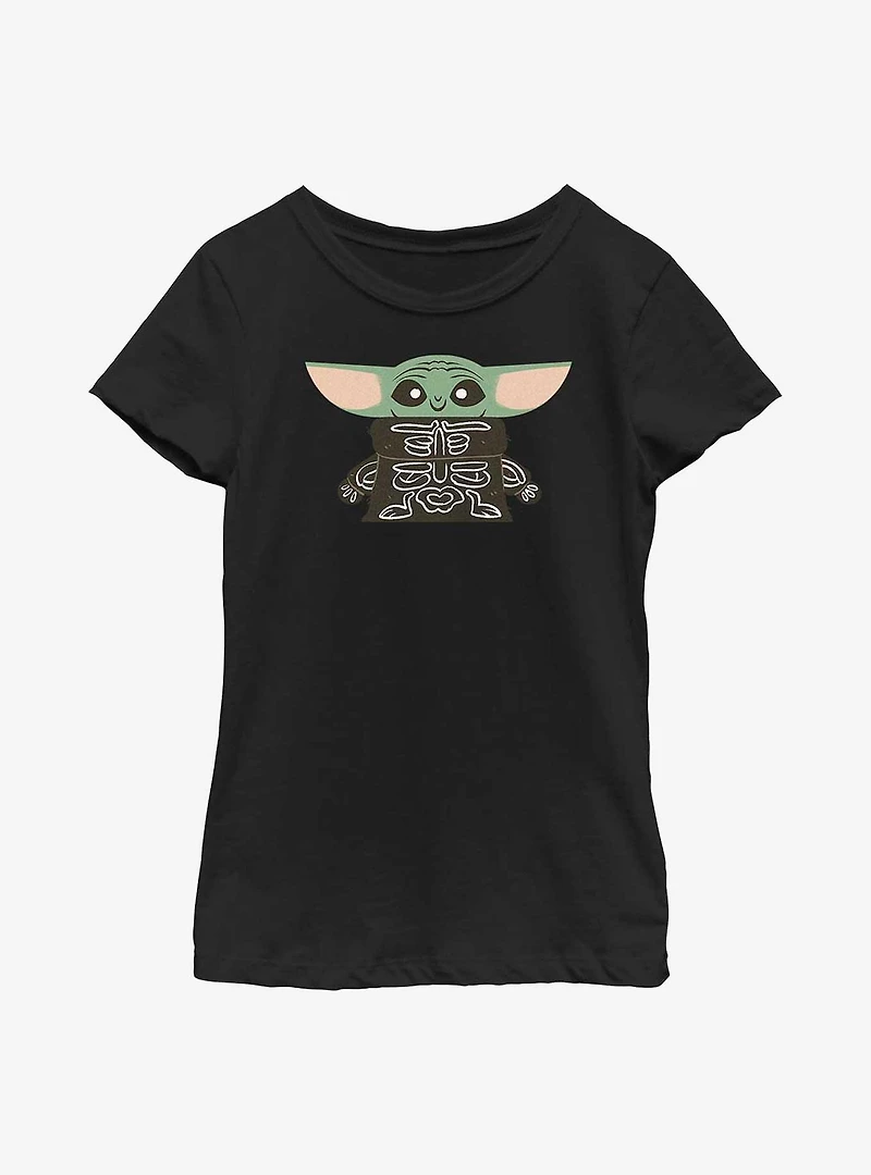 Star Wars The Mandalorian Skeleton Grogu Youth Girls T-Shirt