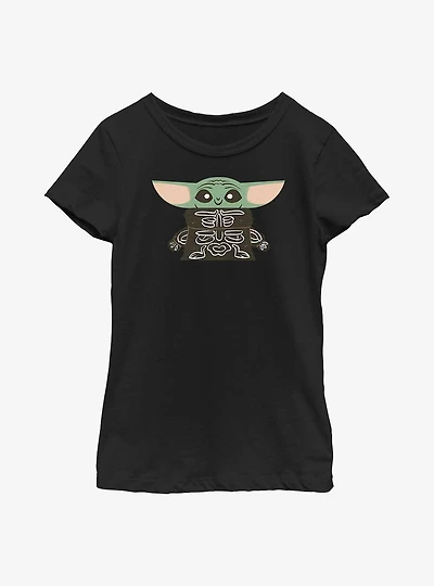 Star Wars The Mandalorian Skeleton Grogu Youth Girls T-Shirt