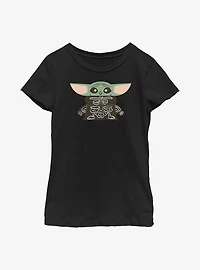 Star Wars The Mandalorian Skeleton Grogu Youth Girls T-Shirt