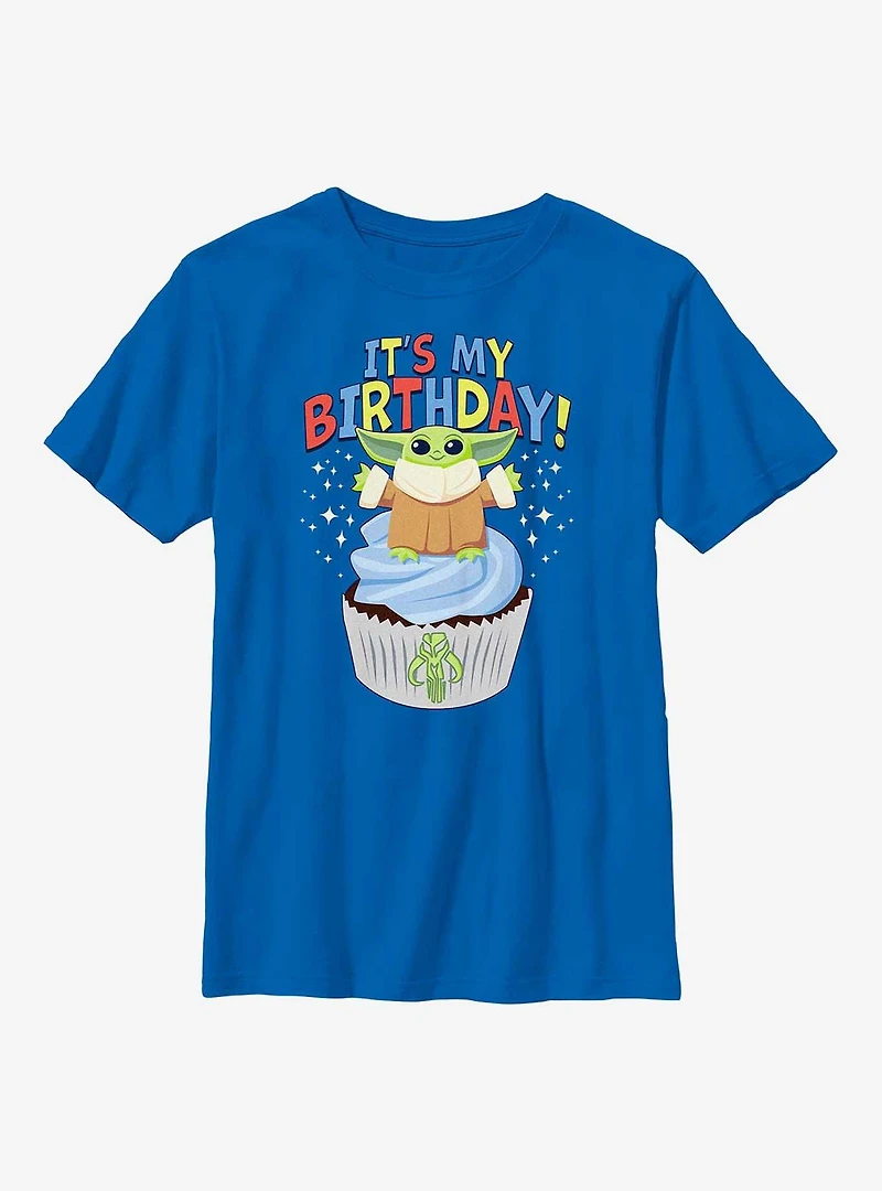 Star Wars The Mandalorian It's My Birthday Grogu Youth T-Shirt