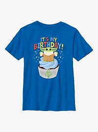 Star Wars The Mandalorian It's My Birthday Grogu Youth T-Shirt