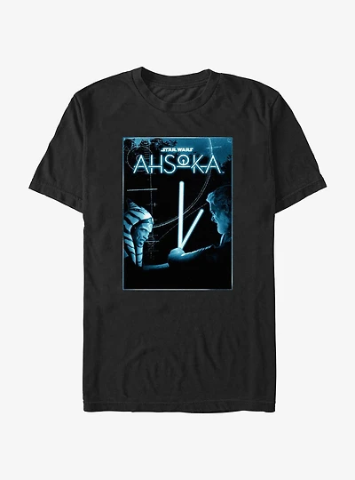 Disney Ahsoka vs. Baylan Skoll Lightsaber Battle Poster T-Shirt BoxLunch Web Exclusive