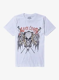 Alice Cooper Winged Skull & Blades Boyfriend Fit Girls T-Shirt