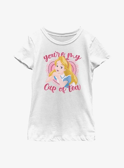 Disney Alice Wonderland Vintage Heart Youth Girls T-Shirt