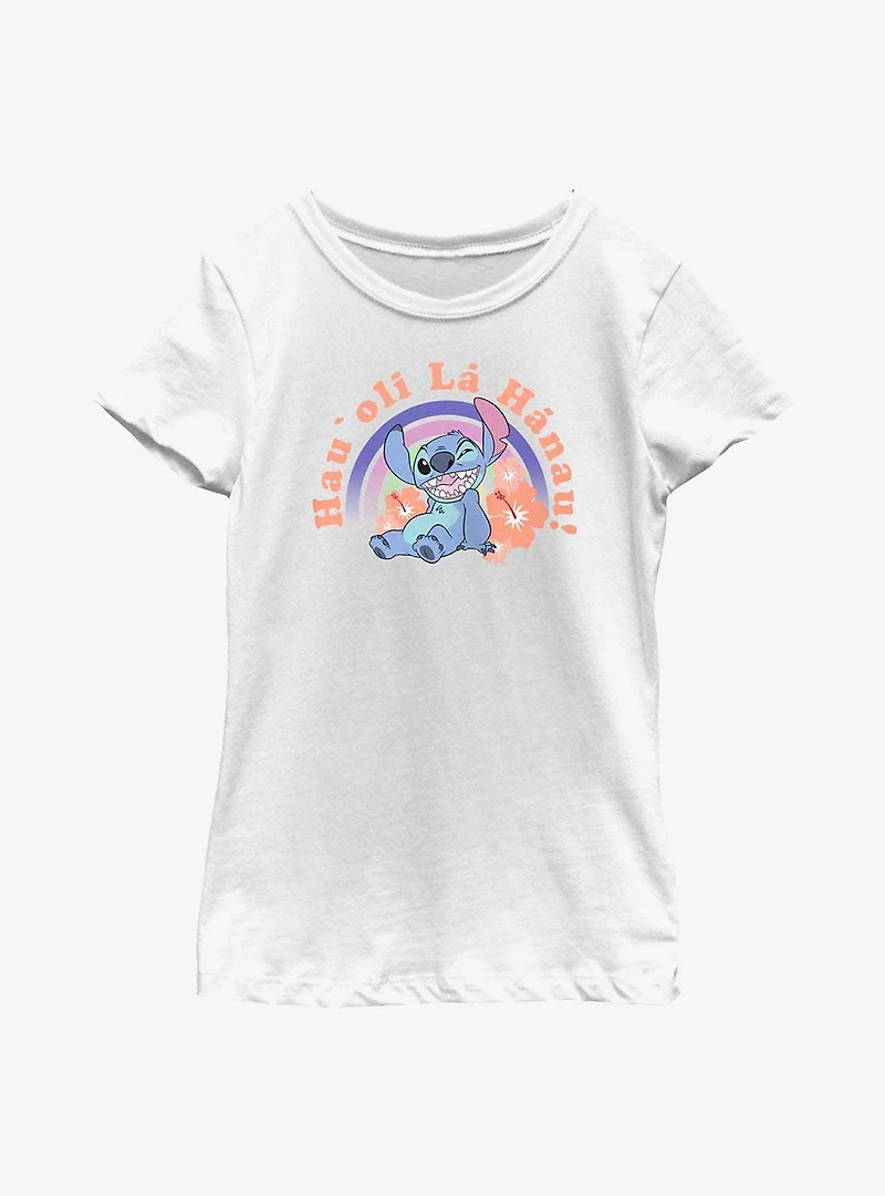 Disney Lilo & Stitch Hau Oli La Hanau Youth Girls T-Shirt